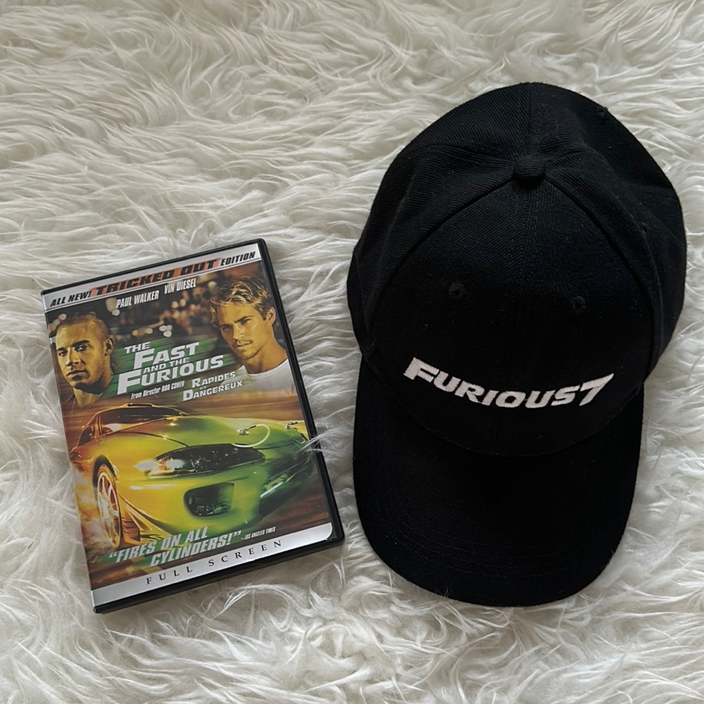 The Fast And The Furious DVD & Furious 7 Unisex Adjustable Black Baseball Hat
